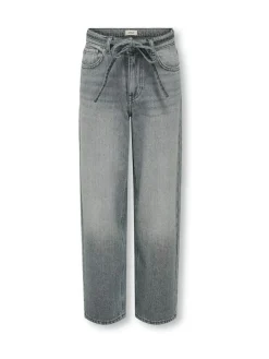ONLY KIDS Grey Gianna Tie Waist Straight Fit Jeans^ Jeans