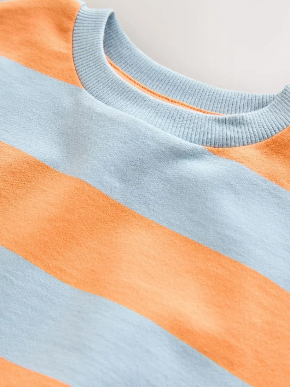 Next Orange & Blue Stripe All-Over Print Crew Neck Sweatshirt (3mths-7yrs)^BOY Sweatshirts & Hoodies|Newborn Clothing