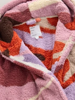 Discount Next Orange Abstract Scene Print Teddy Borg Dressing Gown