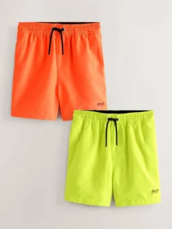 Discount Next Swim Shorts 2 Pack (1.5-16yrs) Orange and Yellow