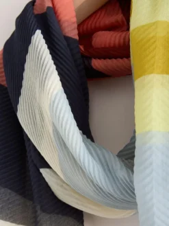 Next Orange Bright Stripe Plisse Lightweight Scarf^Women Hats, Gloves & Scarves|Hats, Gloves & Scarves