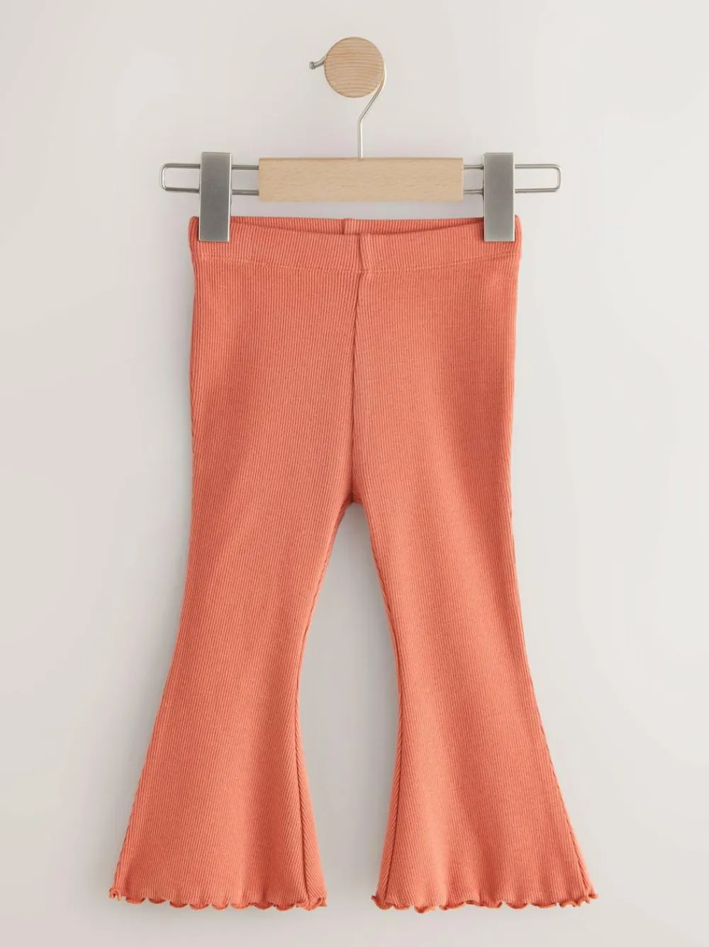 Online Next Orange Brown Rib Flare Leggings (3mths-7yrs)