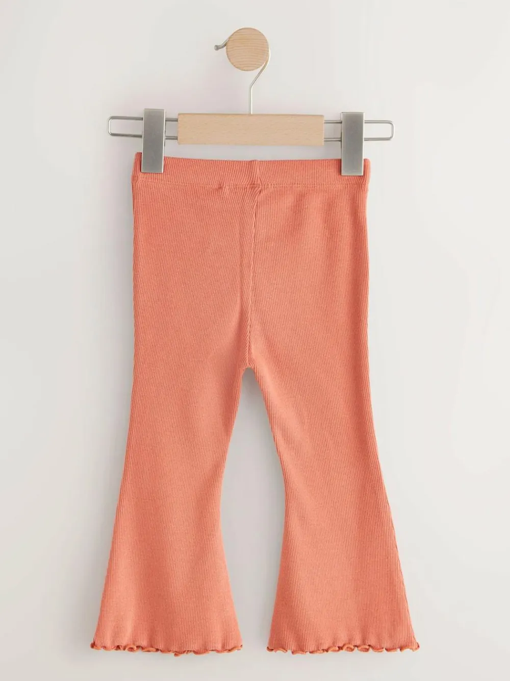 Online Next Orange Brown Rib Flare Leggings (3mths-7yrs)
