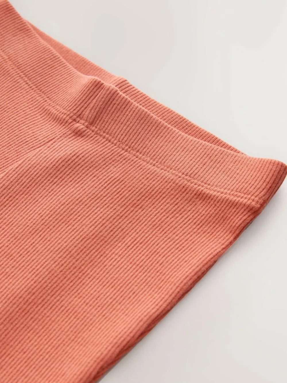 Online Next Orange Brown Rib Flare Leggings (3mths-7yrs)