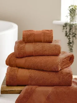 Next Orange Burnt Egyptian Cotton Towel^ Towels & Bathmats