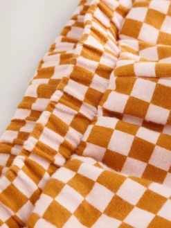 Sale Next Orange Checkerboard Barrel Leg Trousers (3mths-7yrs)