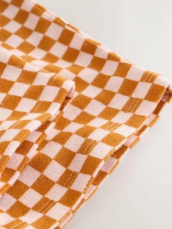 Sale Next Orange Checkerboard Barrel Leg Trousers (3mths-7yrs)