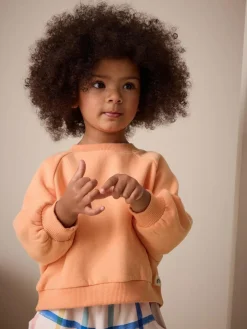 Next Orange Crew Neck Sweatshirt (3mths-7yrs)^ Sweatshirts & Hoodies|Nightwear