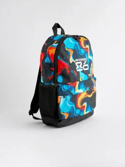 Clearance Next Orange Glitch Print Printed Backpack
