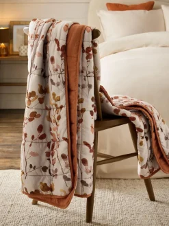 Next Honesty Floral Print Reversible Bedspread^ Cushions & Throws
