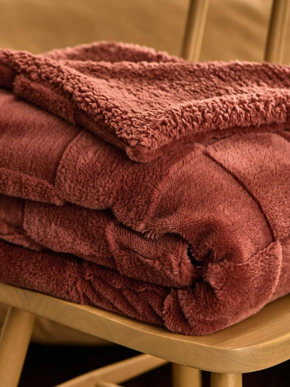 Next Jasper Checkerboard Cosy Fleece Reverse Throw^ Cushions & Throws