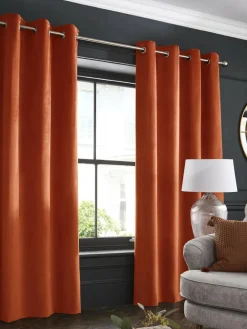 Hot Next Orange Matte Velvet Blackout/Thermal Curtains