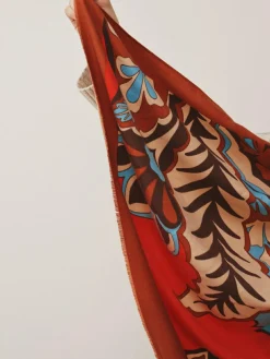 Next Orange Paisley Print Midweight Scarf^Women Hats, Gloves & Scarves|Hats, Gloves & Scarves