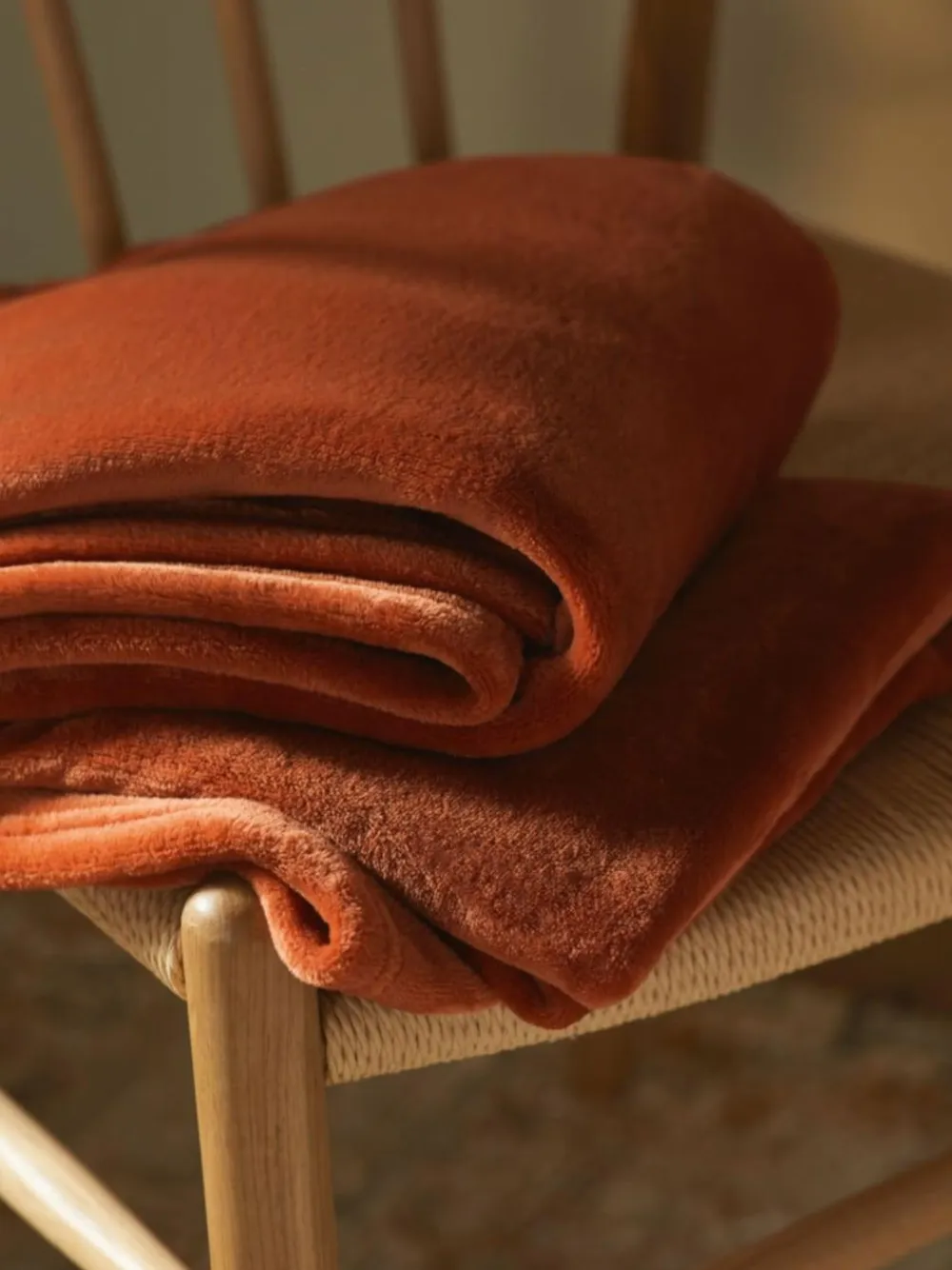 Next Orange Plush Fleece Throw^ Cushions & Throws