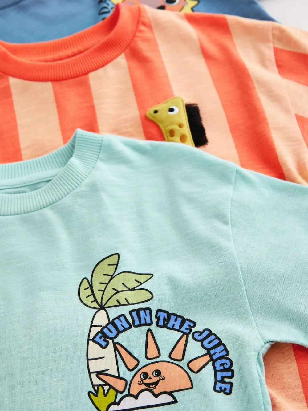 Next Orange Safari Short Sleeve Graphic T-Shirts 3 Pack (3mths-7yrs)^BOY Tops|T-Shirts