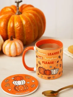Next Orange Sam Jayne Autumn Leaves Gift Set^ Mugs & Cups