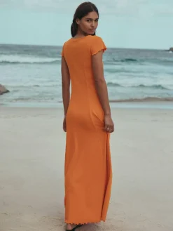 Next Short Sleeve Jersey Button Through Maxi Dress^Women Maxi Dresses