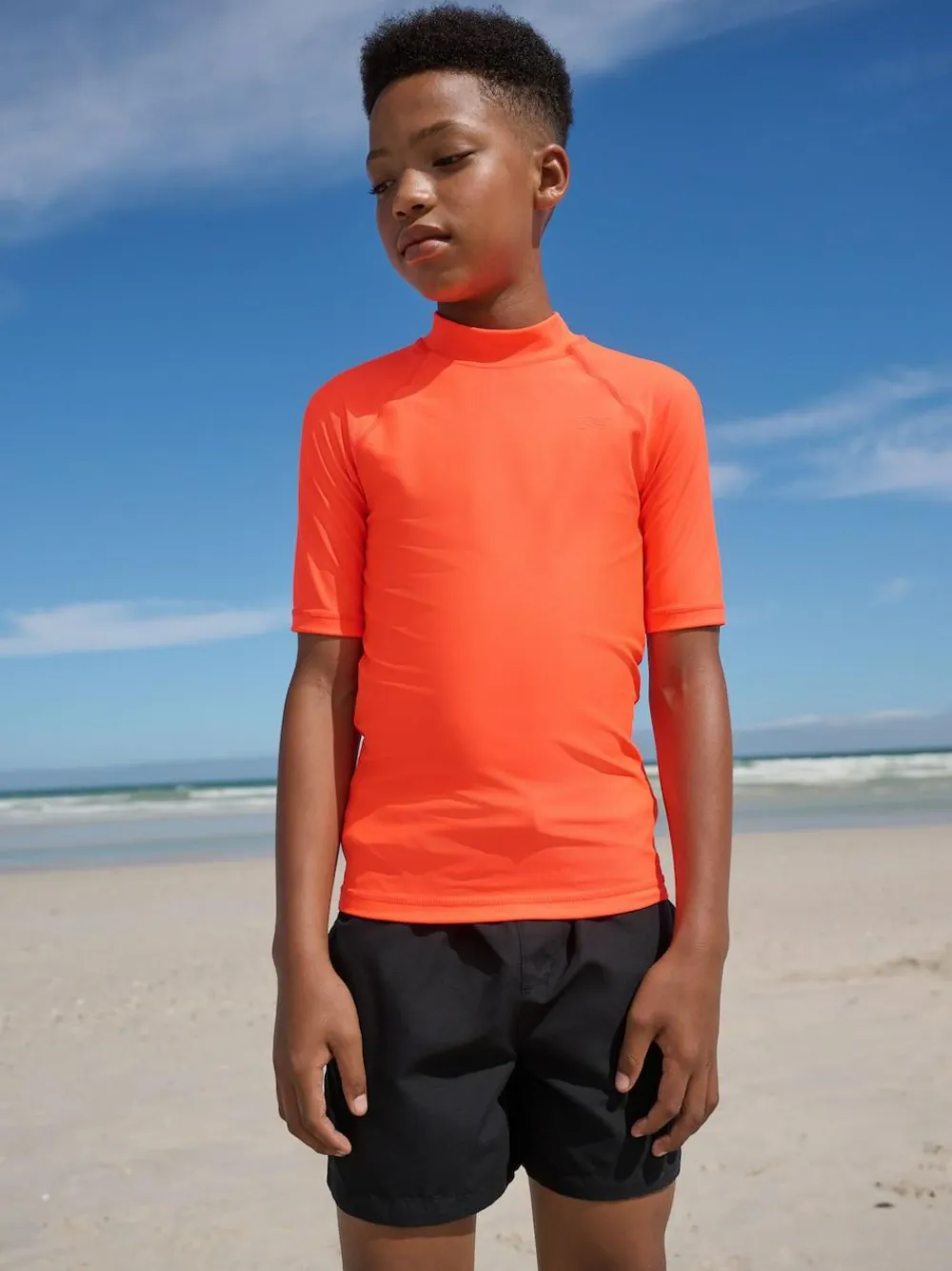 New Next Orange Short Sleeve Rash Vest (1.5-16yrs)