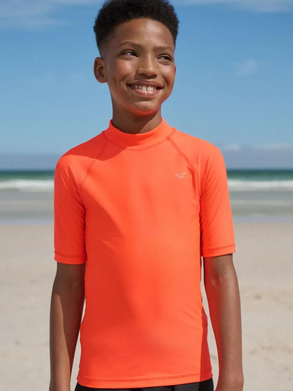 New Next Orange Short Sleeve Rash Vest (1.5-16yrs)