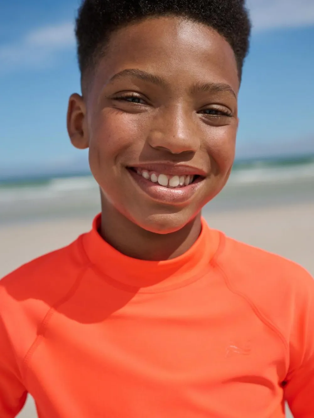 New Next Orange Short Sleeve Rash Vest (1.5-16yrs)