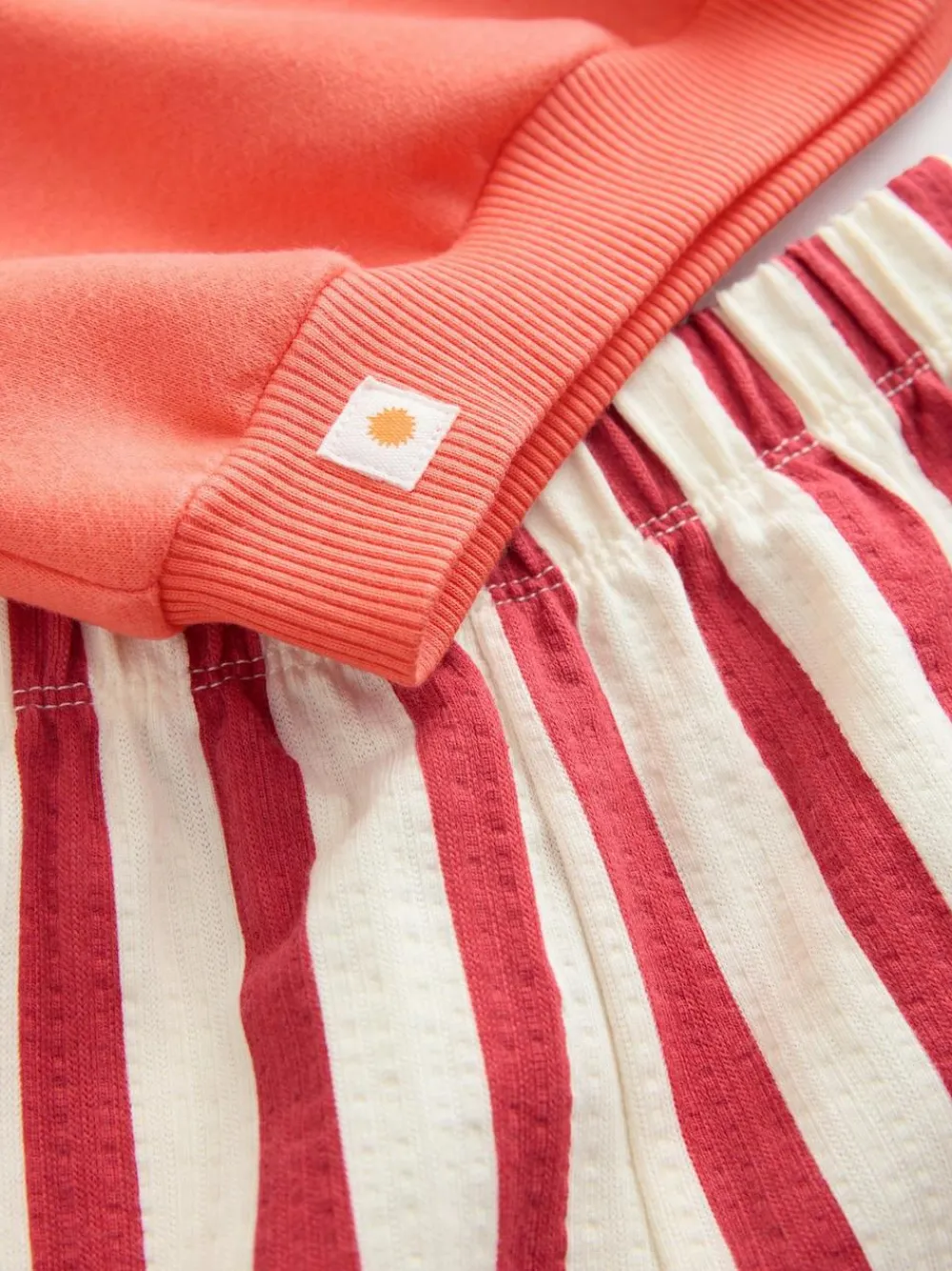 Next Orange Squeeze the Day Sweatshirt & Wide Leg Trousers Set (3mths-7yrs)^ Baby Girls|Sweatshirts & Hoodies