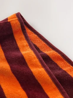 New Next Towelling Poncho (9mths-6yrs) Orange Stripe