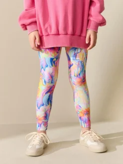 Next Orange/Blue Floral Leggings (3-16yrs)^ Pants & Leggings|Pants & Leggings