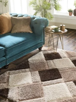 Origin Rugs 3D GEO Shaggy Runner Beige