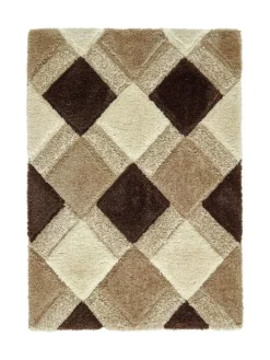 Origin Rugs 3D GEO Shaggy Runner Beige