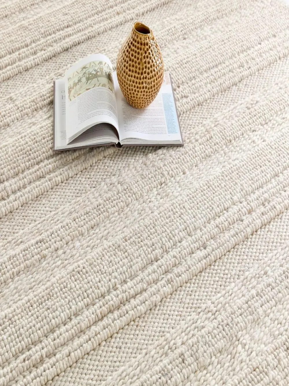 Origin Rugs Cream Chunky Knit Runner