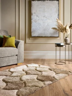 Sale Origin Rugs 3D Scallop Shaggy Rug Neutral