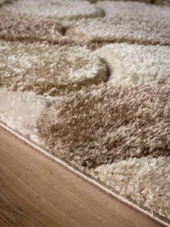 Sale Origin Rugs 3D Scallop Shaggy Rug Neutral