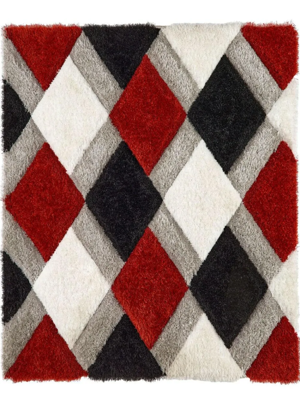 Origin Rugs Red 3D GEO Shaggy Rug^ Rugs & Runners
