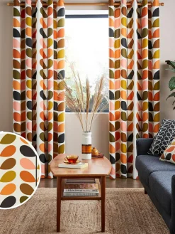 Sale Orla Kiely Orange Multi Stem Eyelet Curtains
