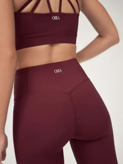 Sale OSIA V Waist Signature Legging Burgundy Red