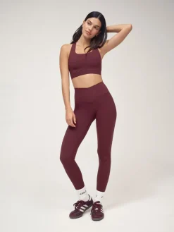 Hot OSIA Cross Back Bra Top Cherry Red