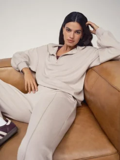 Hot OSIA 1/4 Zip Modal Sweat Top Neutral