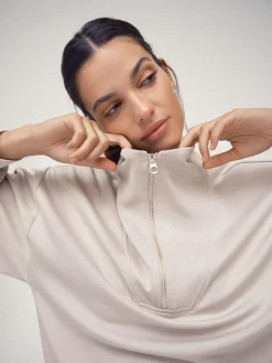 Hot OSIA 1/4 Zip Modal Sweat Top Neutral