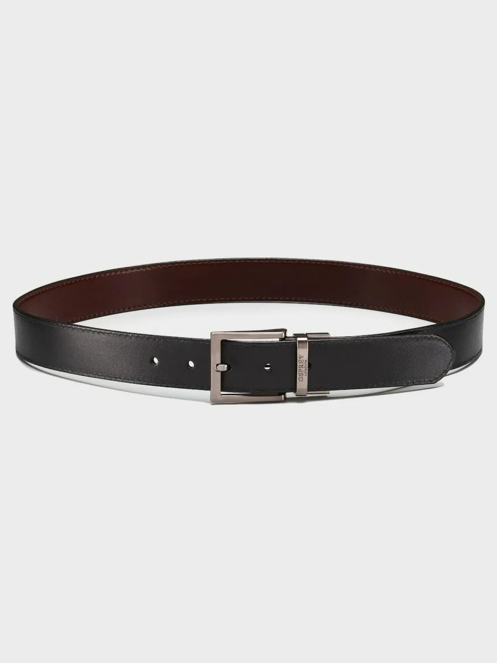Osprey London Black The Crawford 3.5cm Reversible Leather Belt^ Belts & Braces