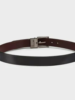 Osprey London Black The Crawford 3.5cm Reversible Leather Belt^ Belts & Braces
