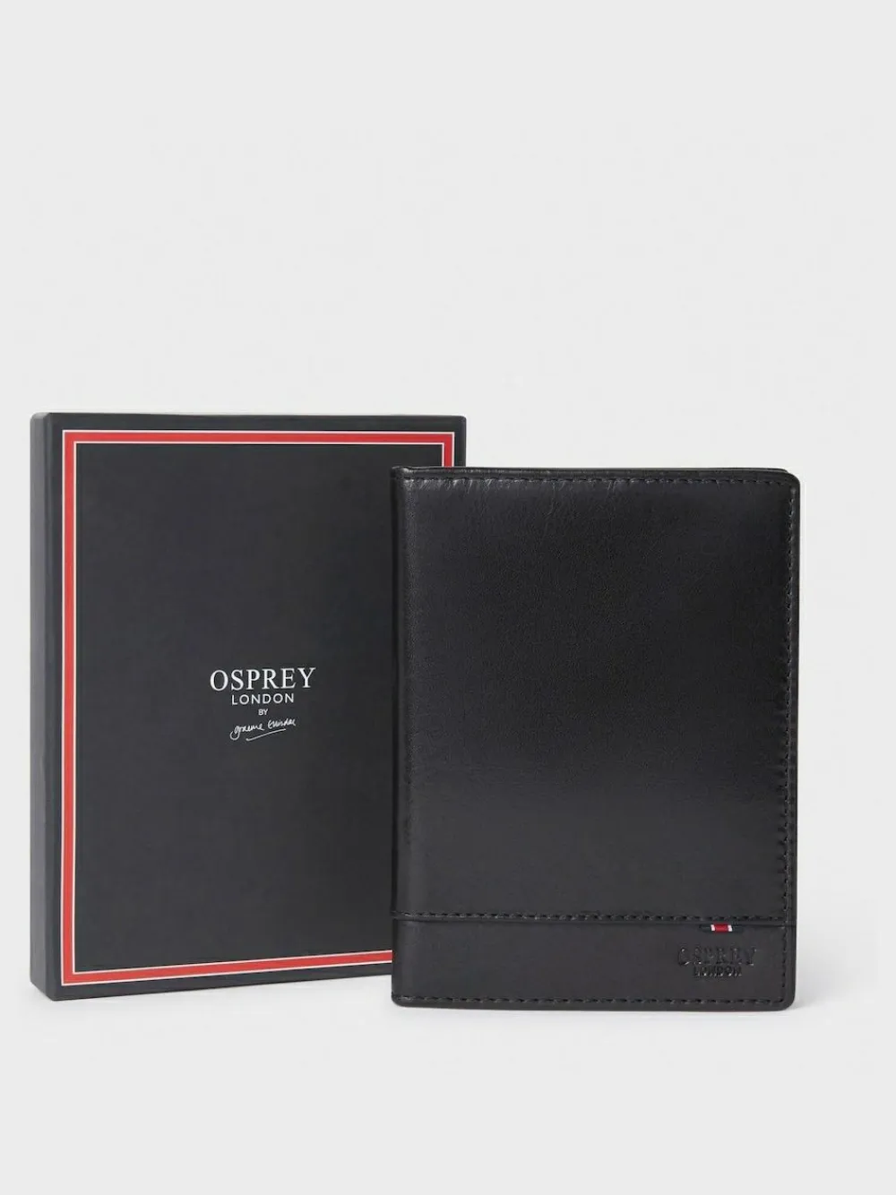Osprey London The London Leather Passport Cover Black