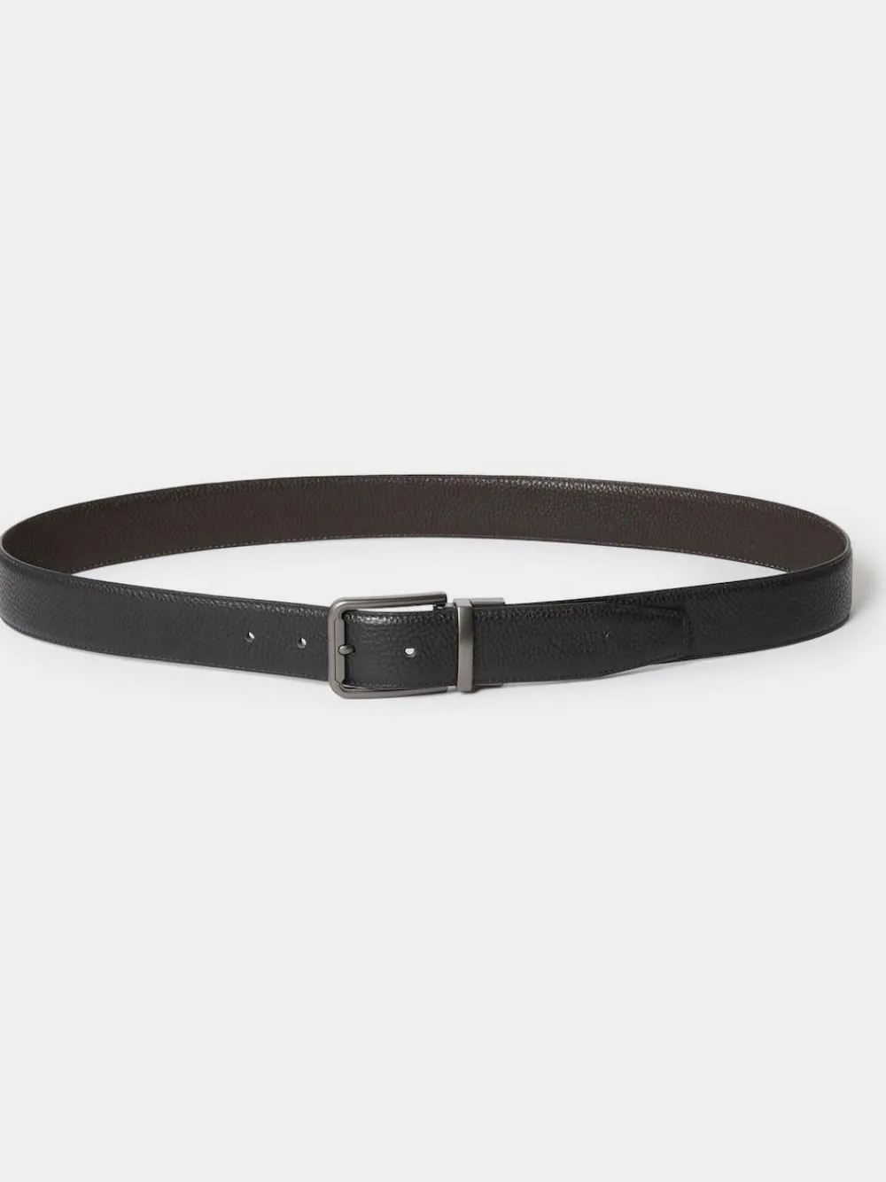Osprey London Black The Reversible Leather Belt