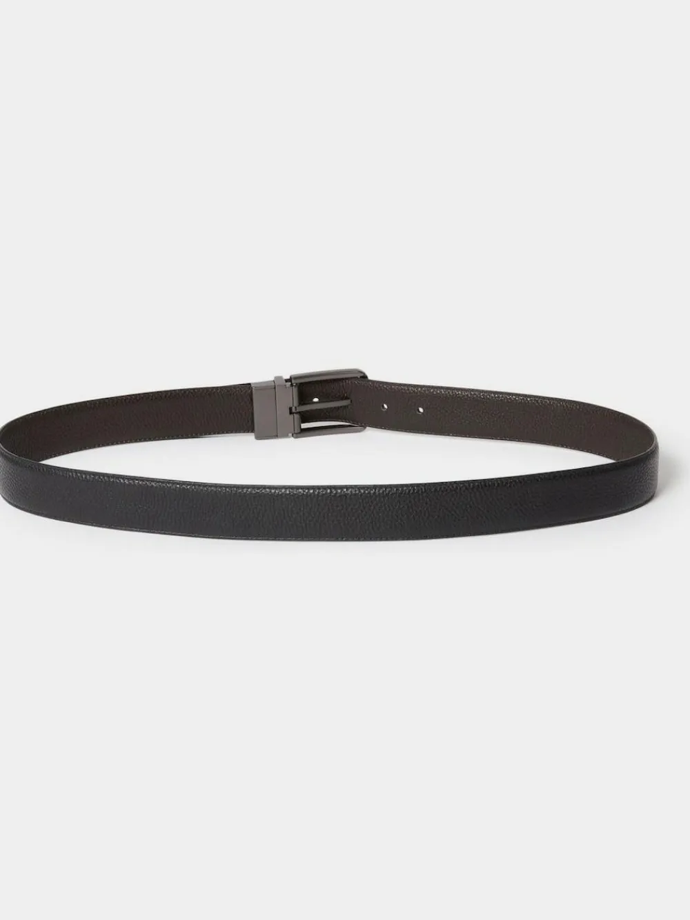 Osprey London Black The Reversible Leather Belt