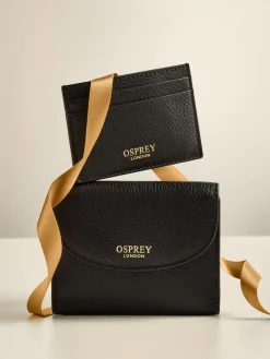Osprey London Black The Tilly Leather Purse Gift Set^Women Purses