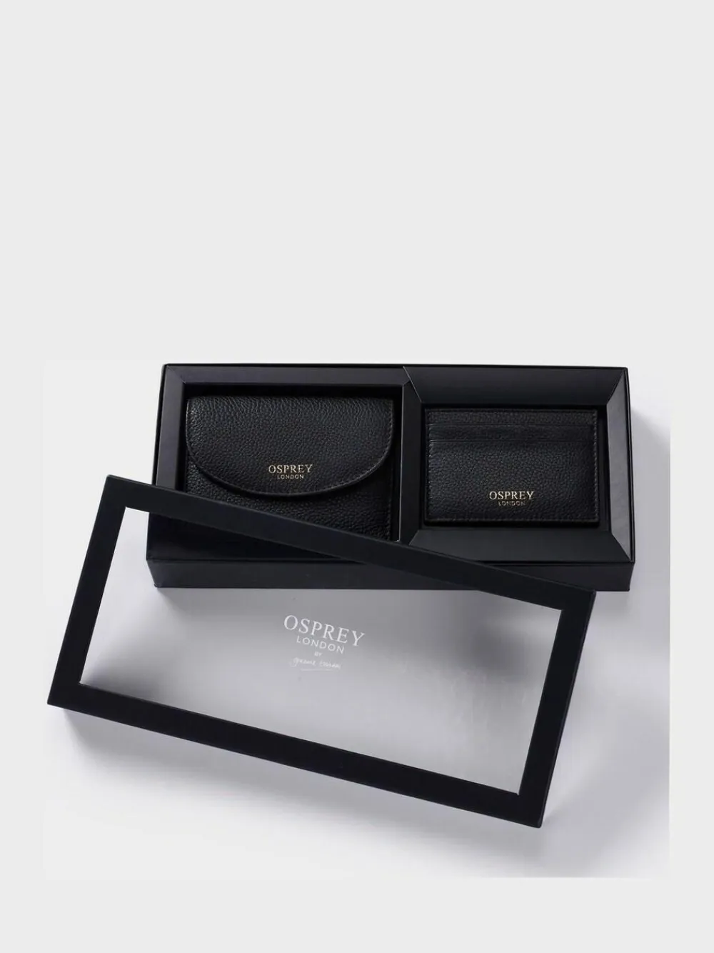 Osprey London Black The Tilly Leather Purse Gift Set^Women Purses