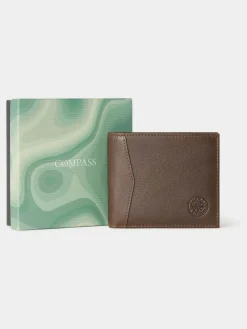 Osprey London The Compass Leather Coin Wallet Brown