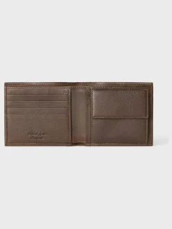 Osprey London The Compass Leather Coin Wallet Brown