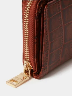 Osprey London Brown The Carla Leather Zip Around Purse^Women Purses