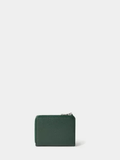 Osprey London Green The Core Medium Leather Zip Matinee Purse^Women Purses