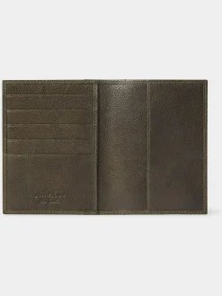Osprey London The Compass Leather Passport Holder Green